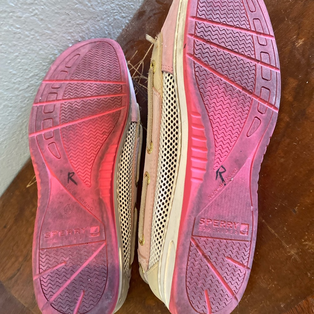 Sperry Women's Boat Shoes Flats in Cream and Pink - Picture 7 of 8